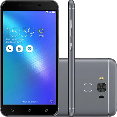 [R$314,65 AME SC] Smartphone Asus Zenfone 3 Max Snapdragon Dual Chip Android 6 Tela 5,5 32GB 4G - C