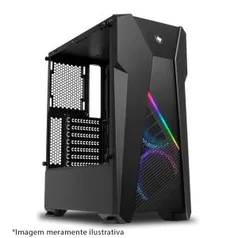 Gabinete Gamer Pichau Kronen RGB Lateral Vidro Temp | R$230