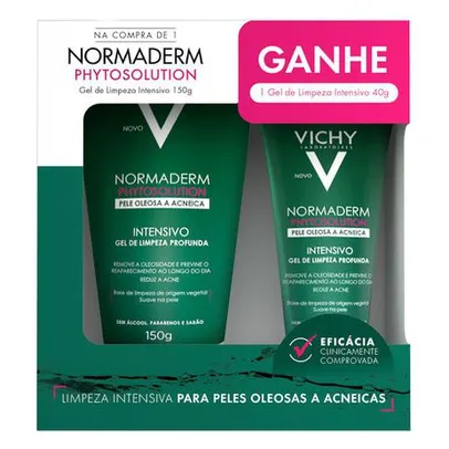 Gel de Limpeza Facial Vichy Normaderm Phytosolution Kit Promocional - 150g + 40g - Limpeza Facial Dermocosmético - Magazine Luiza