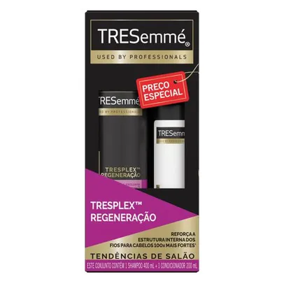 Kit Shampoo 400ml + Condicionador 200ml Tresemmé Tresplex Regeneração Tendências de Salão