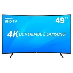 Smart TV LED 49" Samsung NU7300 Ultra HD 4K Tela Curva 3 HDMI 2 USB Sistema Tizen - R$2.399