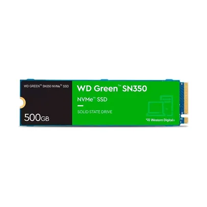 [App] SSD WD 500GB Green PC SN350, PCIe, NVMe, Leitura: 2400MB/s e Gravação: 1500MB/s - WDS500G2G0C