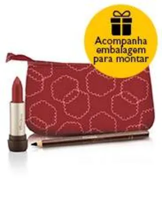 [Natura] Conjunto Exclusivo Natura Aquarela - Lápis Olhos + Batom + Nécessaire + Embalagem Desmontada - R$39