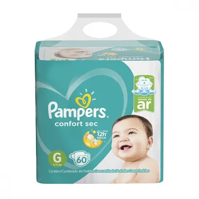 Kit de Fraldas Pampers Confort Sec Super - 180 Unidades