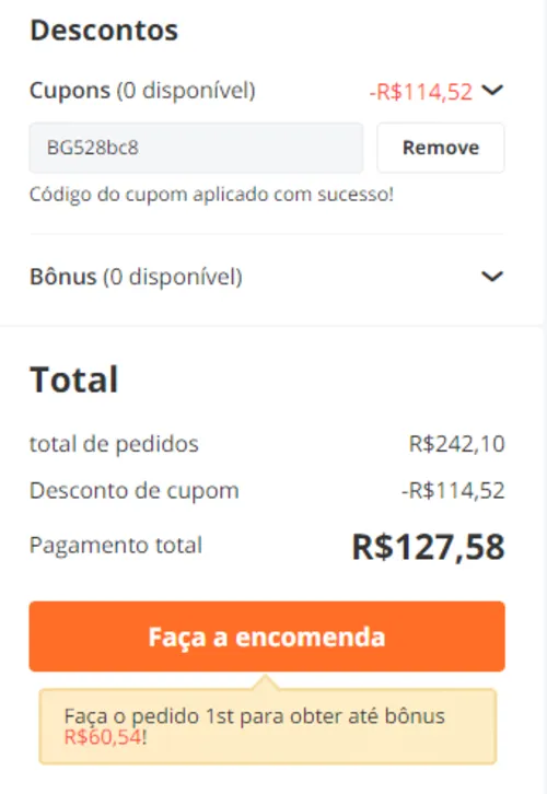 Imagem na descrição da promoção