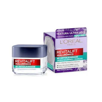 [REC] Gel Creme Hidratante Antioleosidade L'Oréal Paris Revitalif Hialurônico 49g