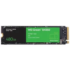 SSD WD Green SN350 480GB M.2 2280 NVMe 2400 MB/s WDS480G2G0C - Western Digital