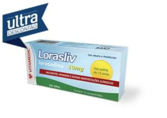 Loratadina - Lorasliv 10mg 12 comprimidos | R$1,99