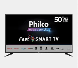 Smart TV Philco 50" 4K LED UHD PTV50N10N5E - 4 HDMI 2 USB Wi-Fi Dolby Audio