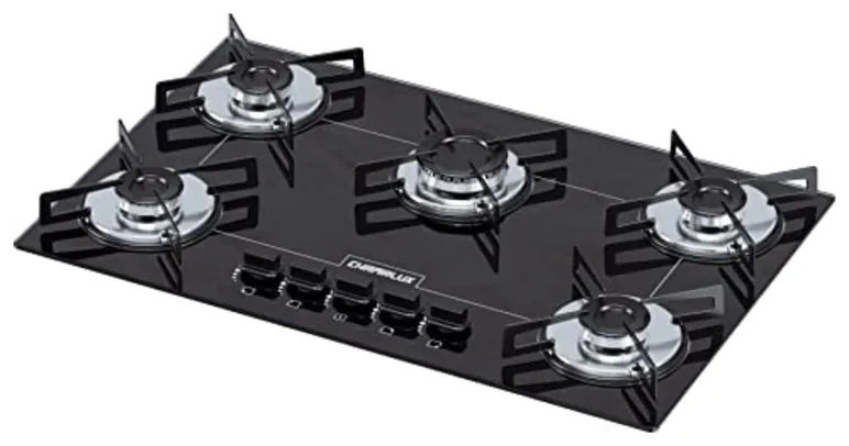 Cooktop 5 bocas Chamalux ultra chama preto Bivolt T.C