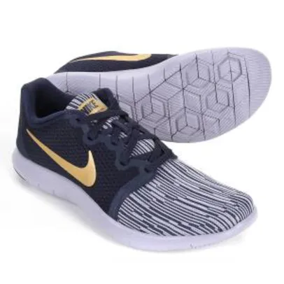 Tênis Nike Flex Contact 2 Feminino - Preto e Dourado  | R$130