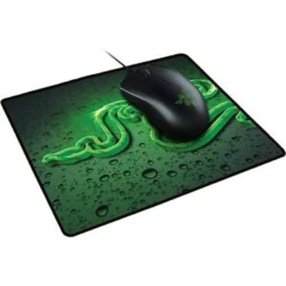 Mouse Abyssus Green 2.000 DPI + Mousepad Goliathus Small Speed Terra - RAZER - R$100