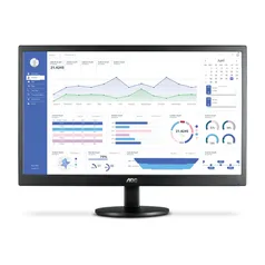 Monitor 23.6 aoc Full hd, LED wva, 75Hz, 1ms, vga e hdmi, M2470SWH2, Preto