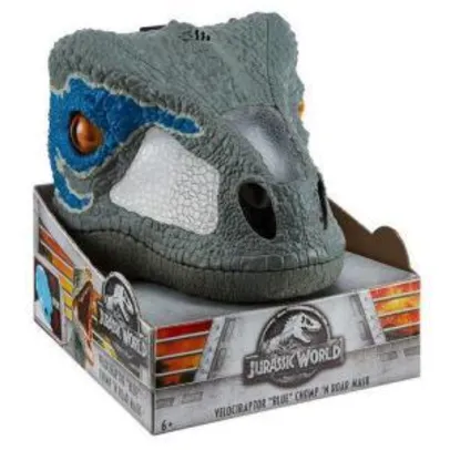 Máscara Eletrônica Velociraptor Blue Mattel Chomp 'n Roar | R$165