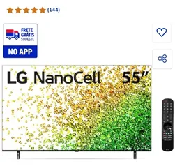 [VIP CB] Smart TV 55" LG 4K NanoCell 55NANO85 120 Hz, FreeSync2