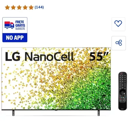 [VIP CB] Smart TV 55" LG 4K NanoCell 55NANO85 120 Hz, FreeSync2