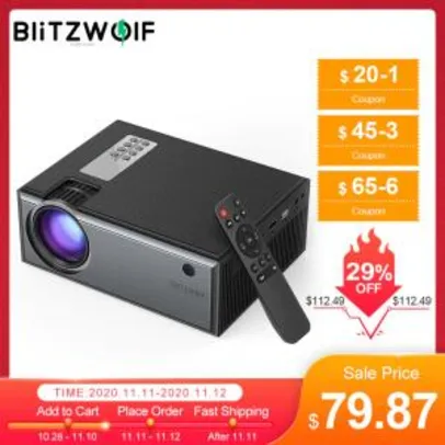 [11/11]Projetor VP1 BlitzWolf 2800 lumens 720P | R$419