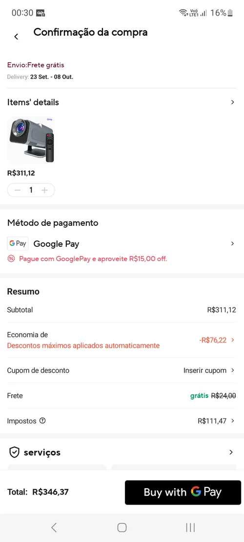 Imagem na descrição da promoção