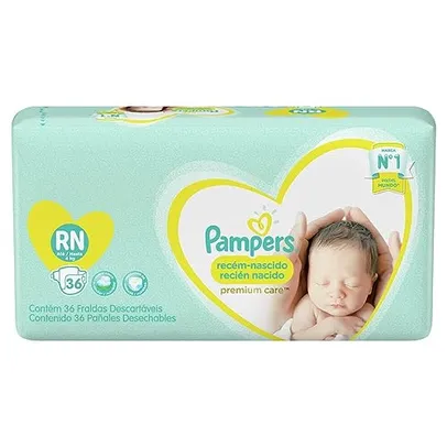 Fralda Pampers Premium Care RN - 36 fraldas