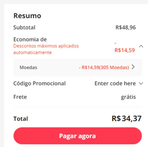 Imagem na descrição da promoção