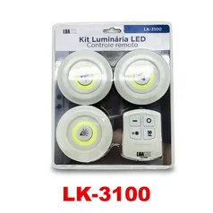 [AME R$25] Kit Luminária LED com Controle Remoto Luatek LK-3100