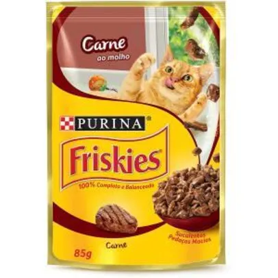 15 Unidades Nestlé Purina Friskies Ração Úmida Para Gatos Adultos Carne Ao Molho 85G R$21