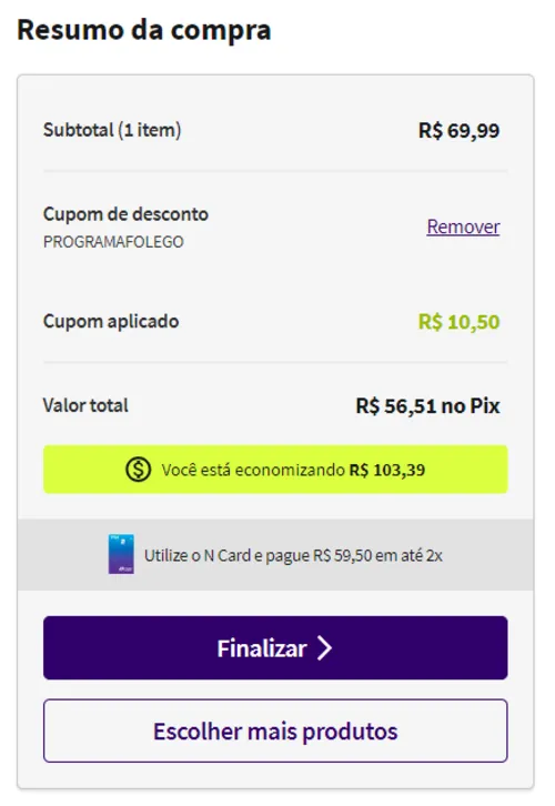 Imagem na descrição da promoção