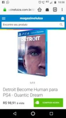 Detroit Become Human para PS4 - Quantic Dream por R$ 99