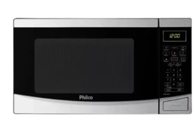 Micro-ondas Philco PMO26 Inox 26 Litros Menu Fit Preto - 220v