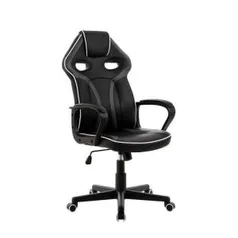 Cadeira Gamer Couro Pu Pel-3017 Preta E Cinza - Pelegrin