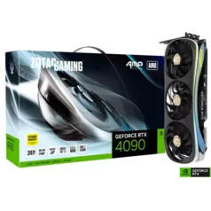 Placa de Vídeo ZOTAC NVIDIA GeForce RTX 4090 AMP Extreme AIRO, 24GB, GDDR6X, DLSS, Ray Tracing, ZT-D40900B-10P