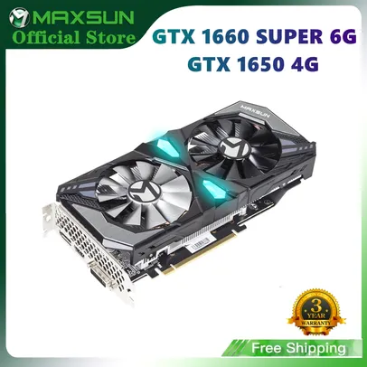  Placa de vídeo GTX 1650 4gb - MAXSUN