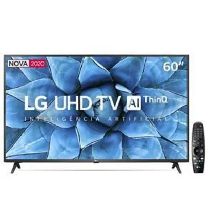 Saindo por R$ 2966: (APP) 12x S/Juros | Smart TV LED 60" UHD 4K LG 60UN7310PSA Wi-Fi, Bluetooth, HDR, - 2020 | Pelando
