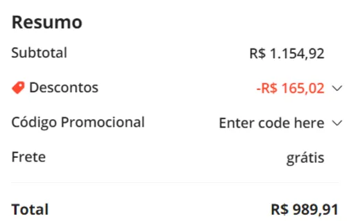 Imagem na descrição da promoção