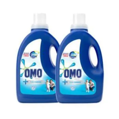 Kit  com 2 Sabão Líquido Omo  3L  por R$ 37