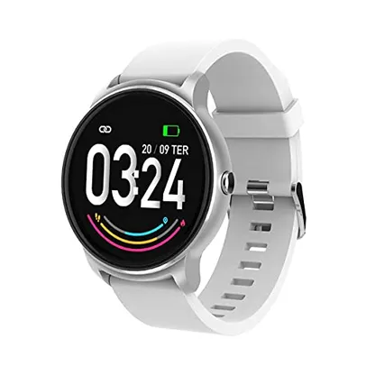 [PRIME] Relógio Smartwatch Viena Prata Bluetooth 5.0 HR Leitura de MSG a