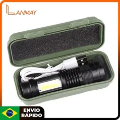 [BR/Moedas]Lanterna Lanmay Mini Luz Forte Multi-função Led Tática Iluminação Portátil Env