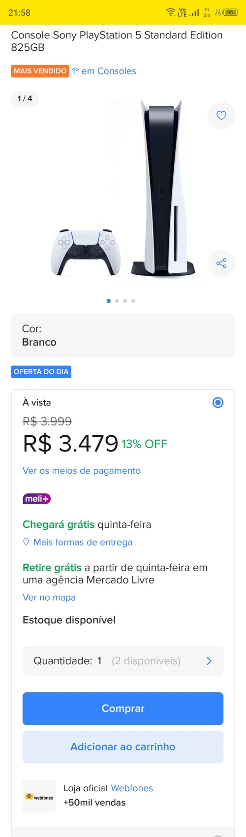 Imagem na descrição da promoção