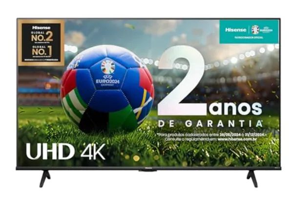 Smart TV Hisense UHD 4K DLED 50 Polegadas 50A6K com Sleep Timer, Entrada HDMI e Wi-Fi