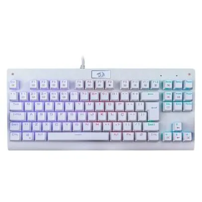 (app)Teclado Mecânico Gamer Redragon Dark Avenger K568W, RGB, Switch Outemu MK2 Red, ABNT2, Branco -