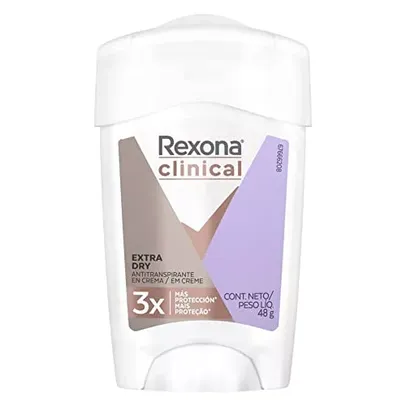 [Super R$13,16]Desodorante Antitranspirante Rexona Clinical Extra Dry 48g