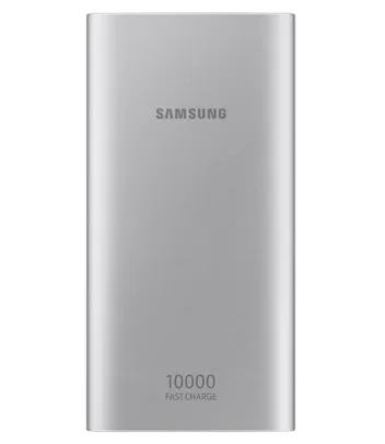 Bateria Externa Samsung 10.000MAh Carga Rápida - Prata | R$90