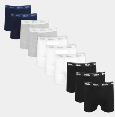 Kit Cueca Boxer Mash Masculina 10 Peças