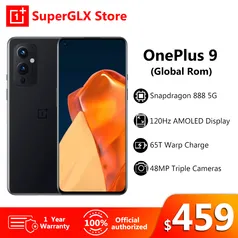 Smartphone Global Rom OnePlus 9 5G  Snapdragon 888 6.55'' 4500 mAh 120Hz  AMOLED 