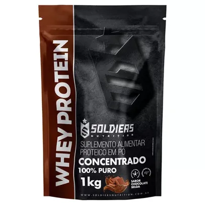 Whey Protein Concentrado 1Kg - Chocolate Belga - Soldiers Nutrition