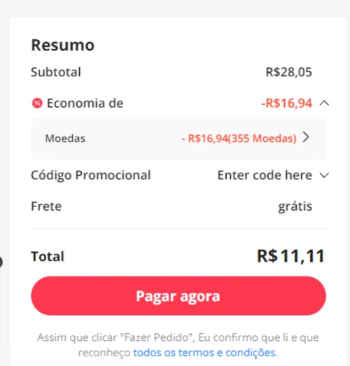 Imagem na descrição da promoção