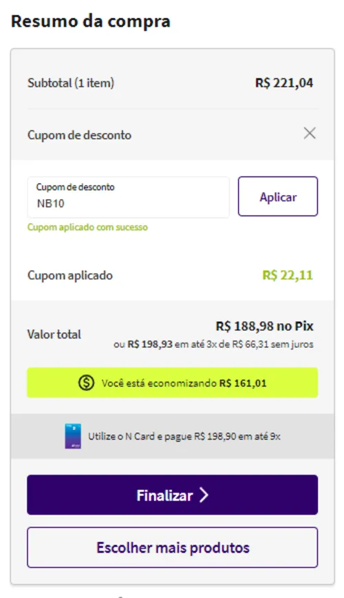 Imagem na descrição da promoção