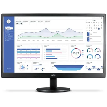 Monitor LED AOC 18,5" E970SWHNL HD Widescreen Preto