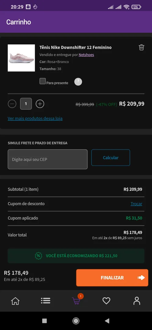 Imagem na descrição da promoção