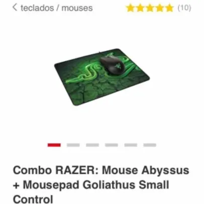 Combo RAZER: Mouse Abyssus + Mousepad Goliathus Small Control por R$144